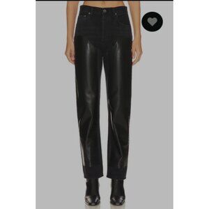 NWT - AGOLDE Ryder Straight Leg Jeans Black/Gray Organic Denim Womens Size 26